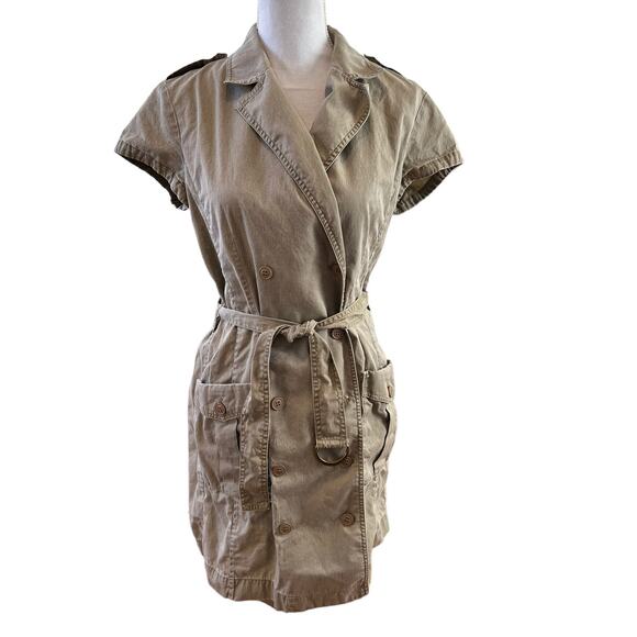LL Bean Cargo Utility Military Jacket Dress 10 - Picture 1 of 8